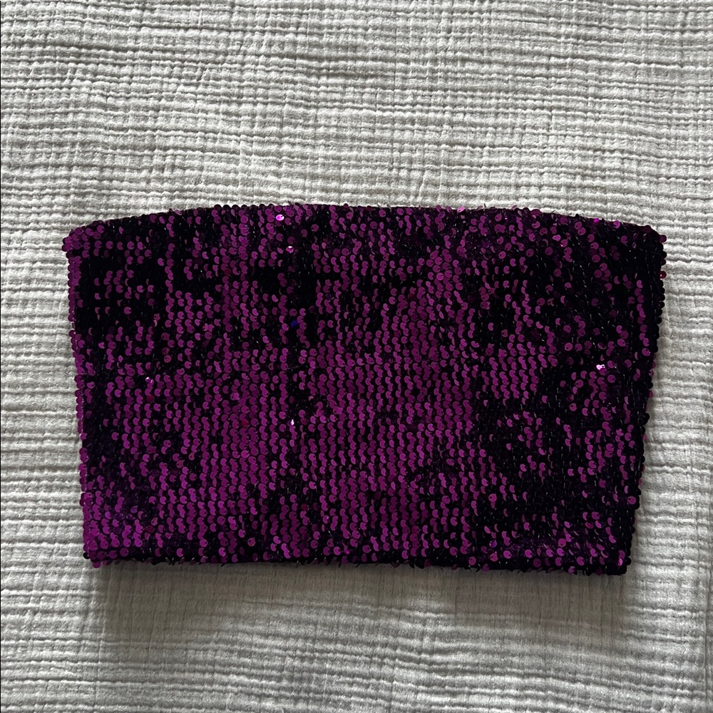 Primark Purple Sequin Crop Top